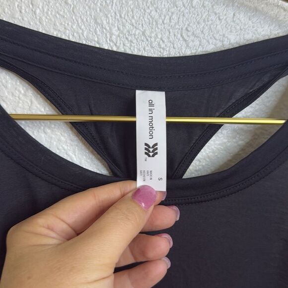 NWT- All in Motion- essential black tank with twist back – women’s size small - Picture 5 of 8